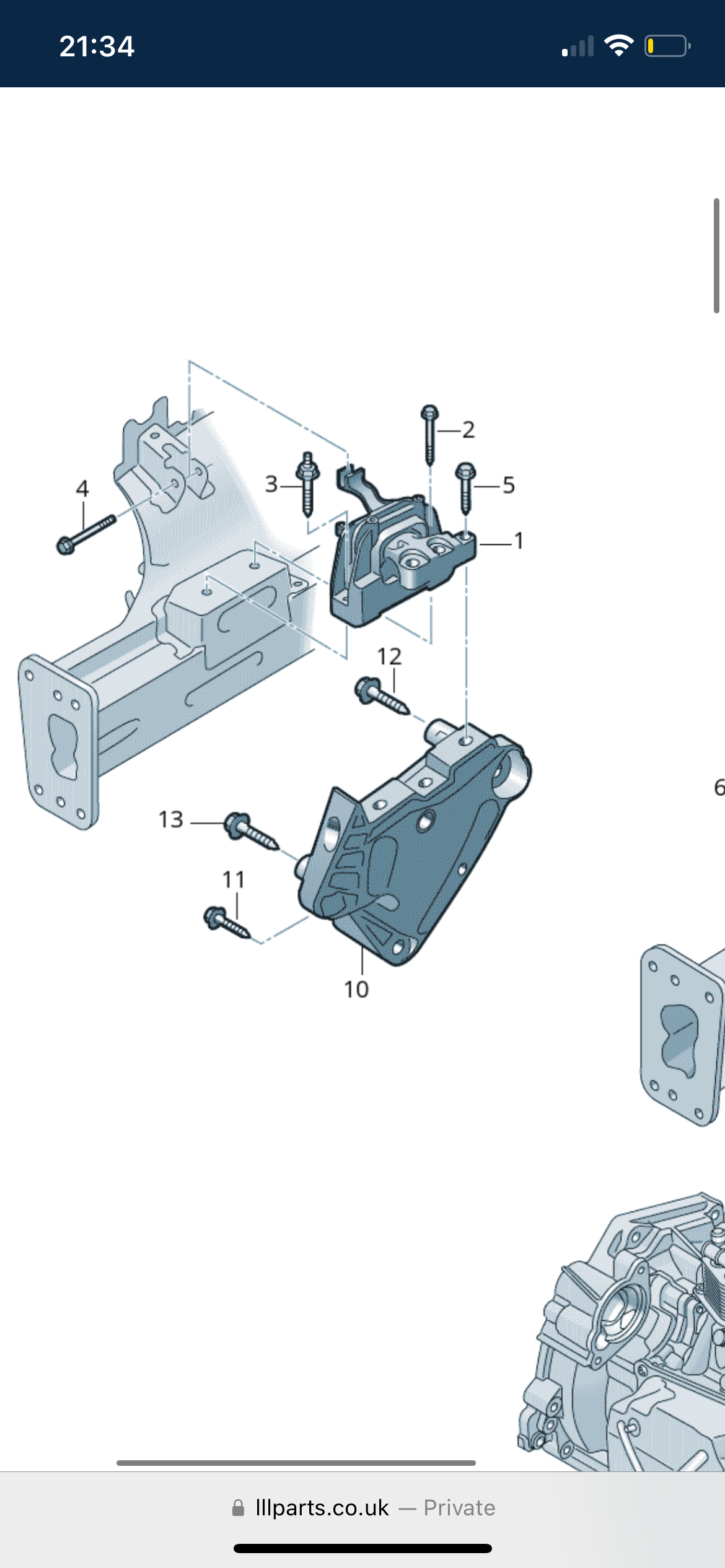 Engine mount bolts Skoda Octavia Mk III (2013 2020) BRISKODA