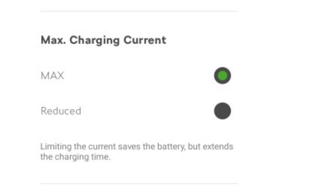 Reduced current charge option on Superb iV