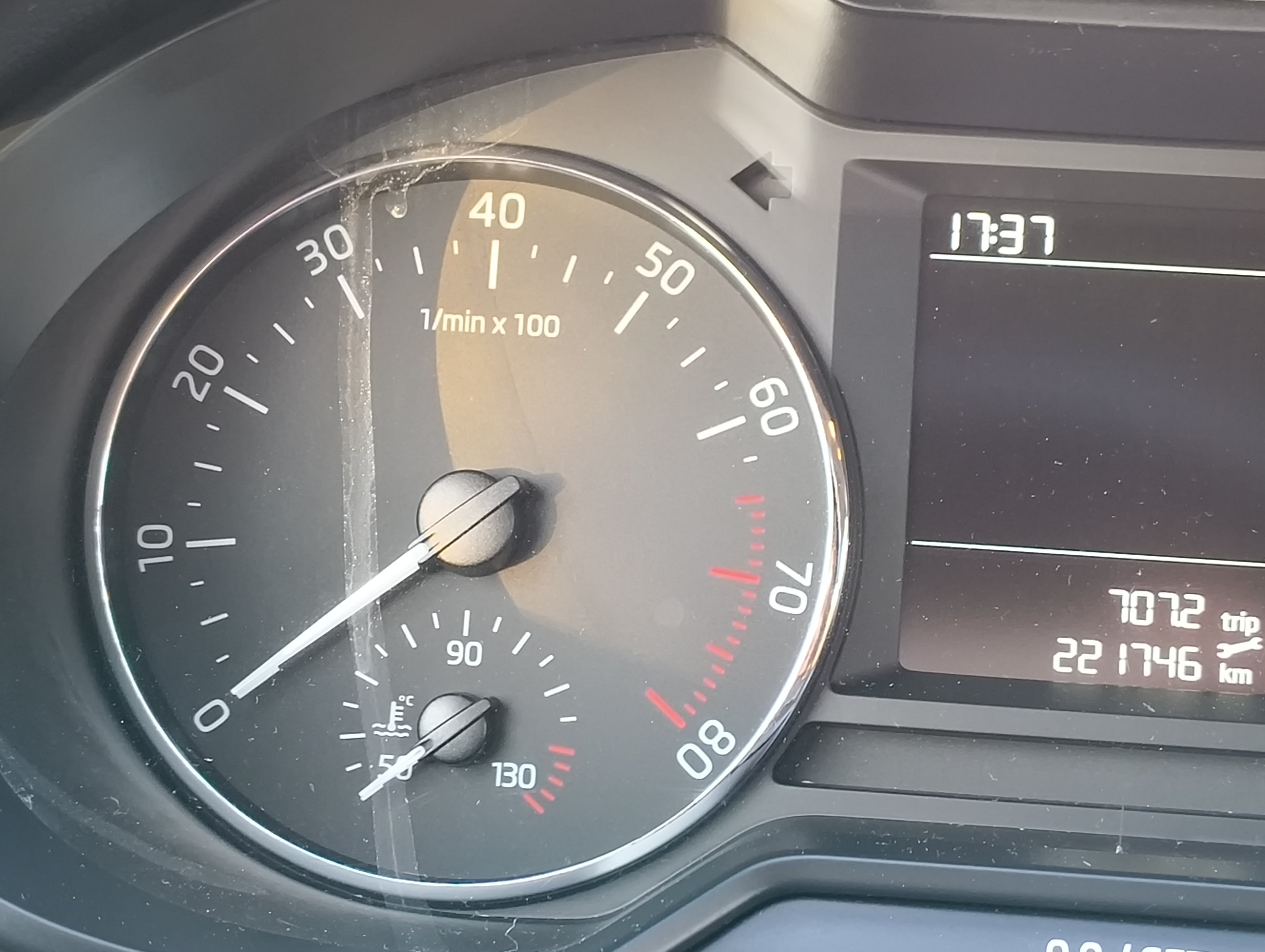 Stain inside instrument cluster