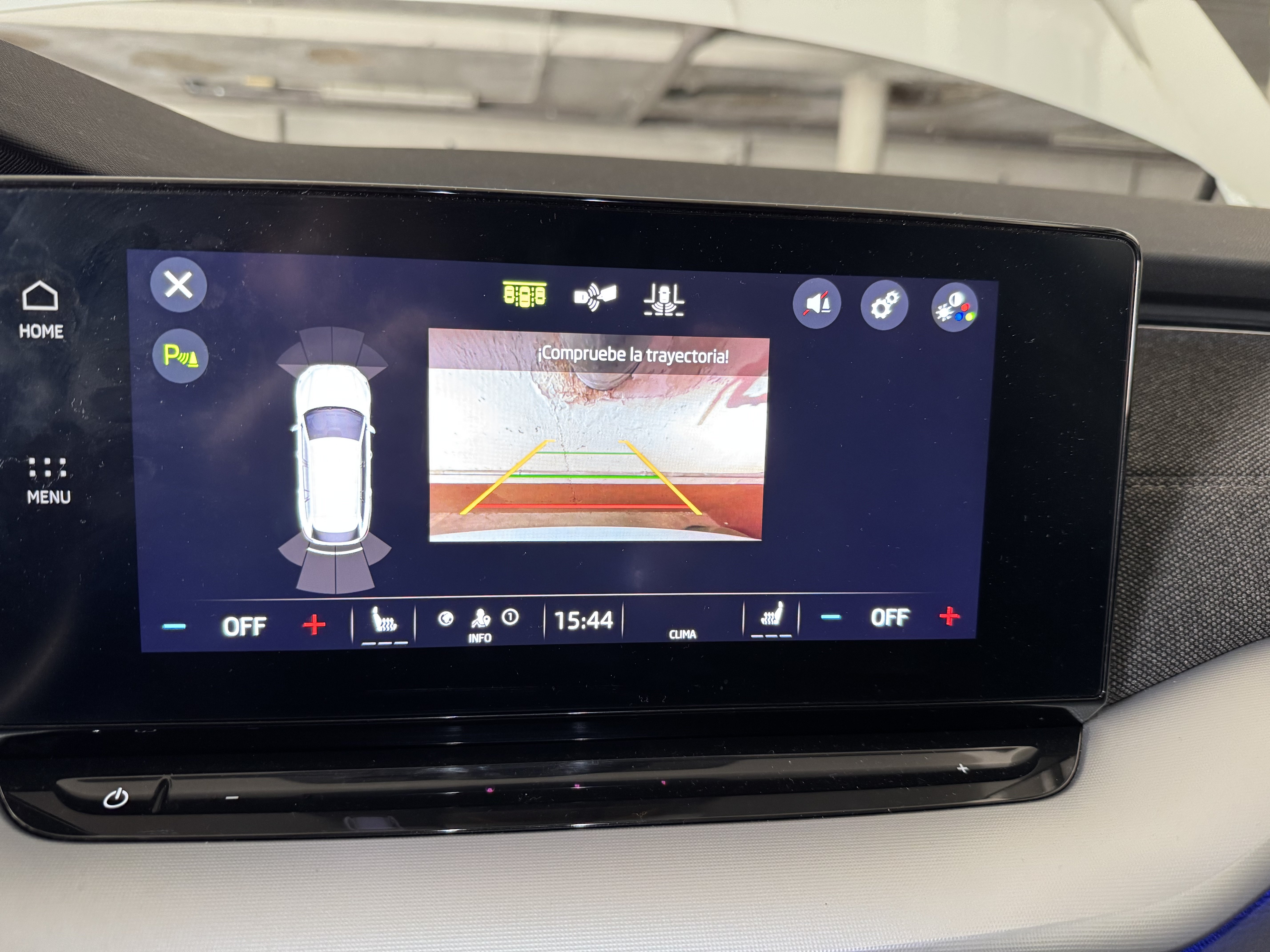 Error in the display of the rear view camera