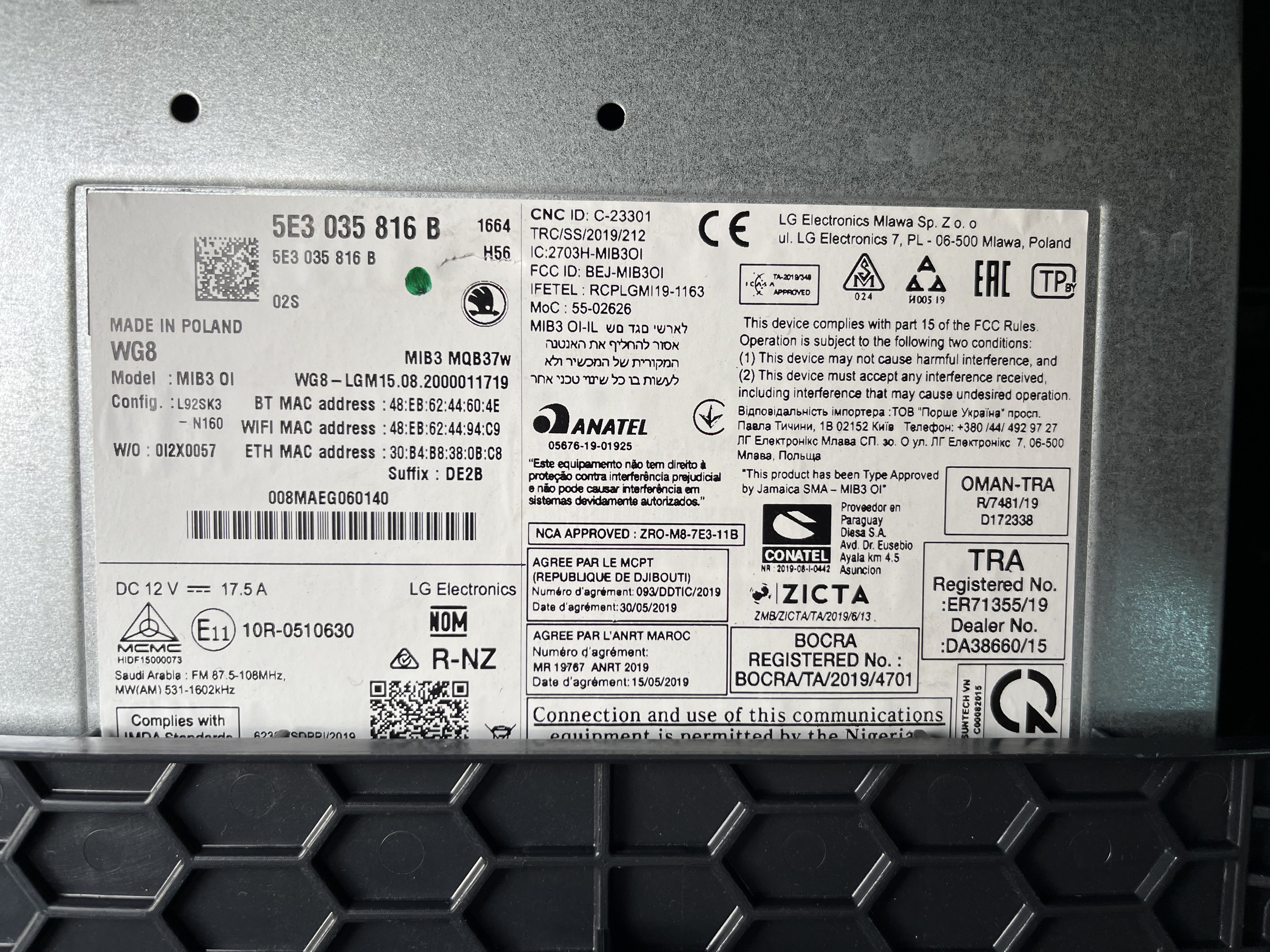 Mib3 module replacement