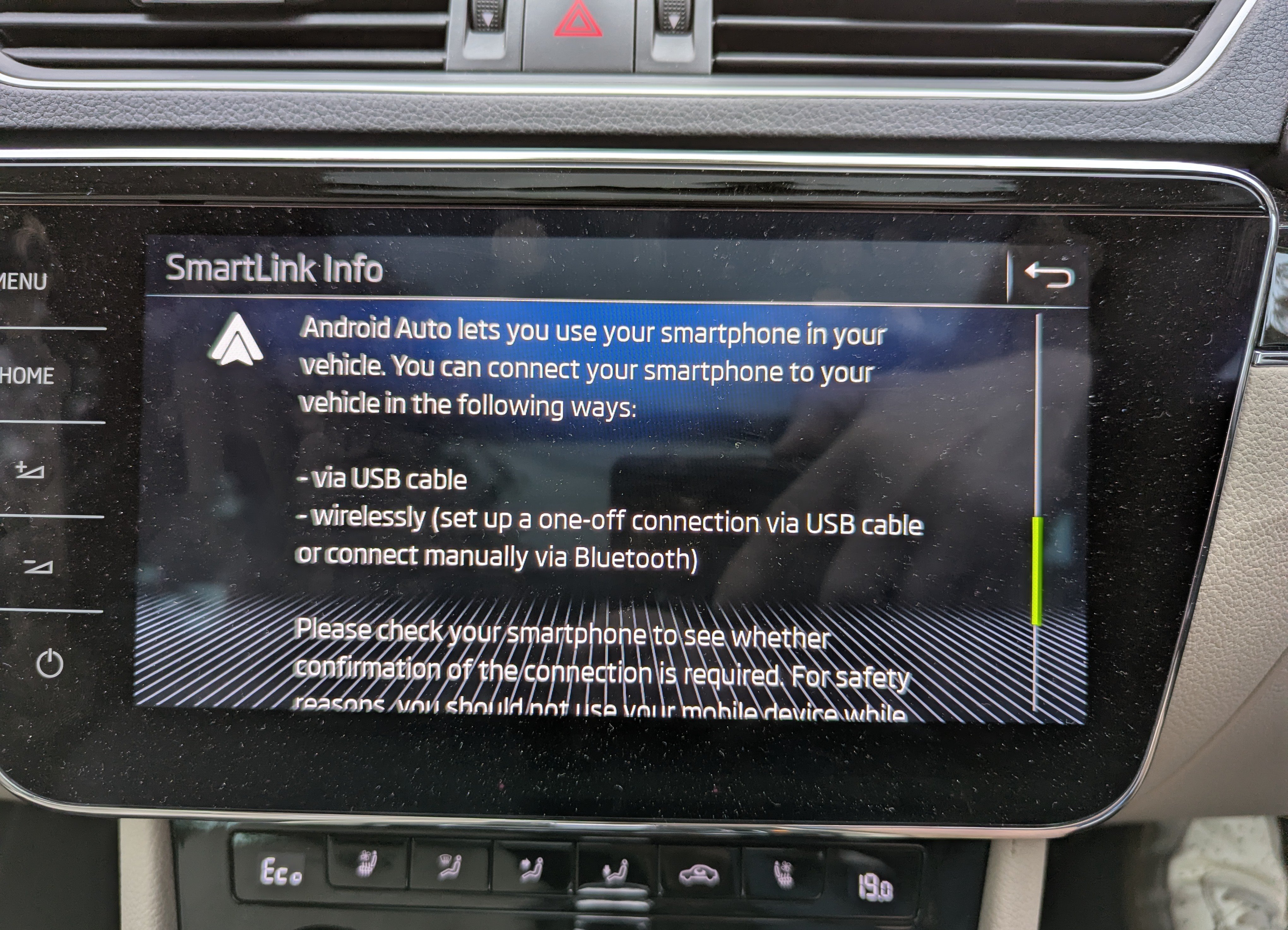 Wireless Android Auto in 2020 MK3 Superb