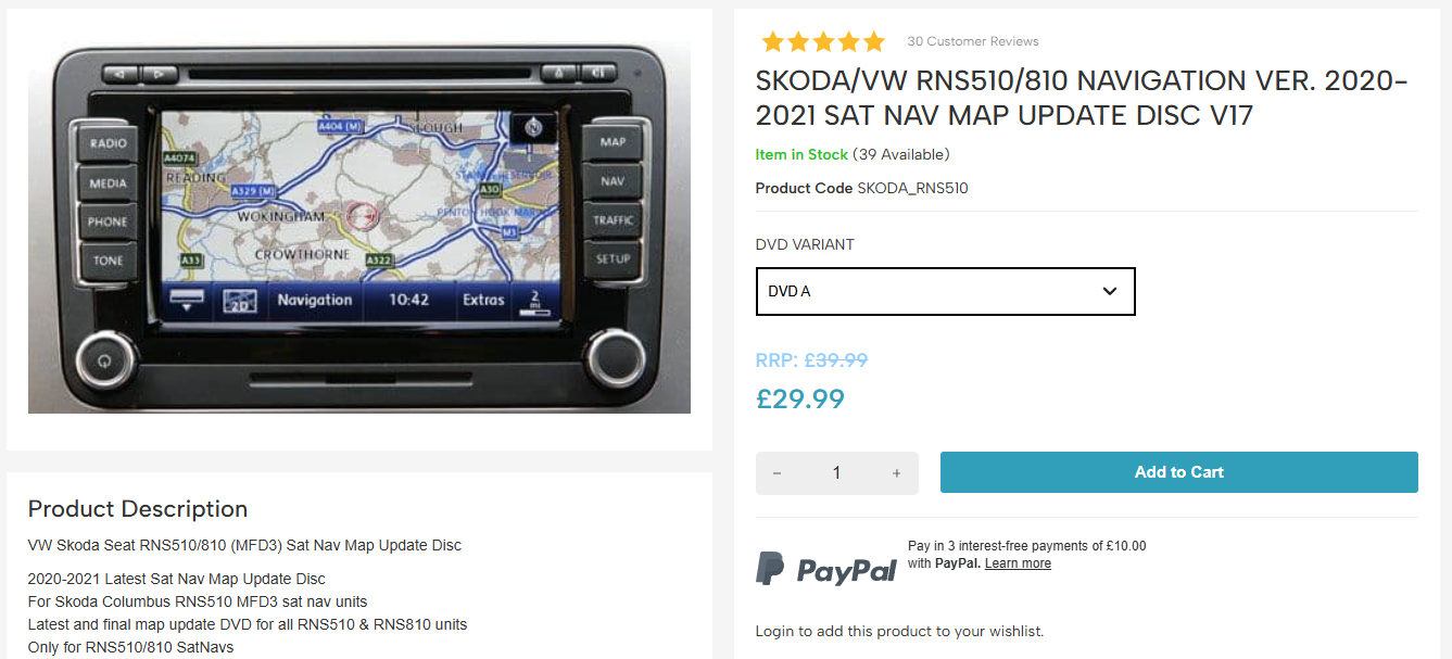 SATNAV maps update?