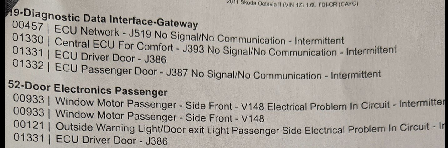 Fuse blowing instantly for front two windows