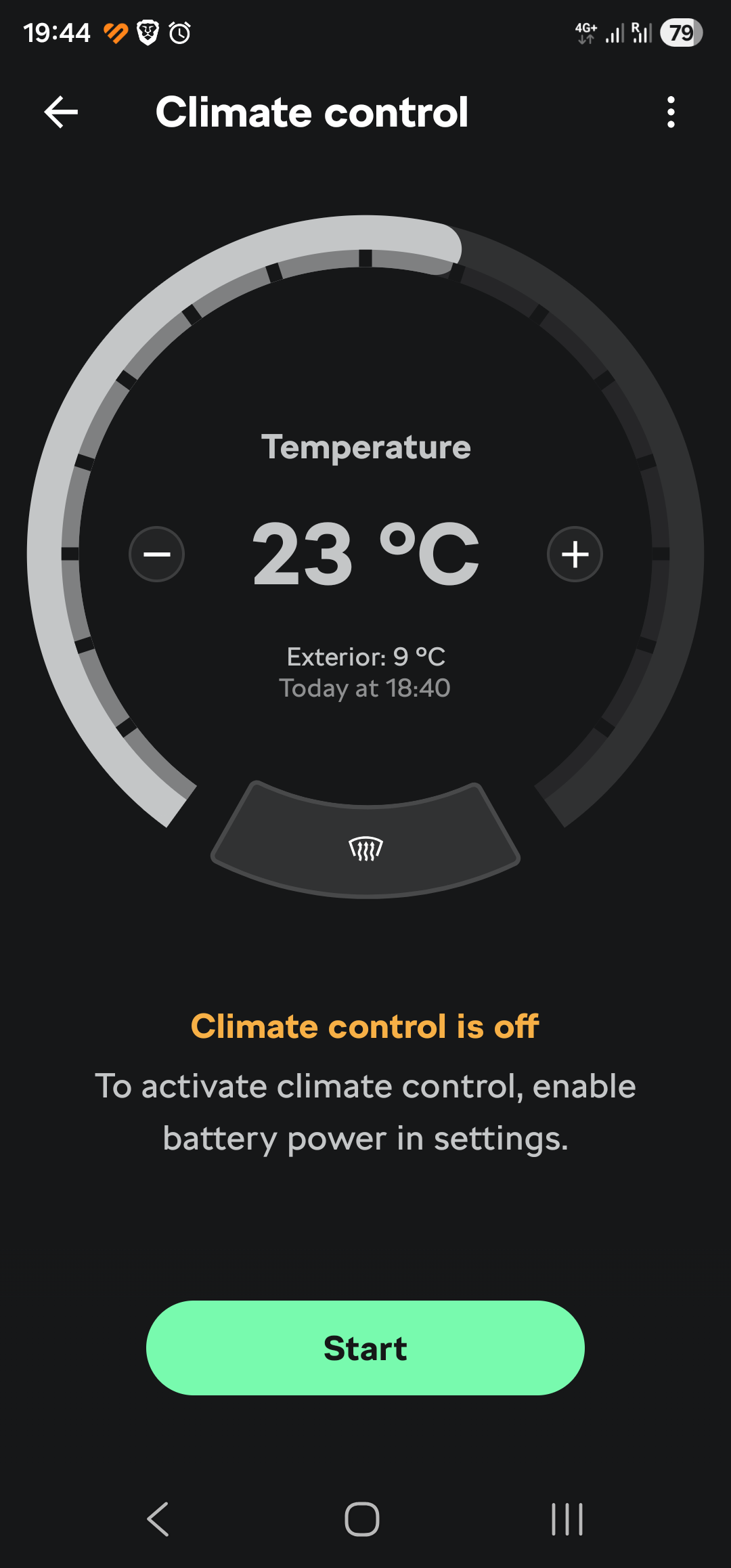Climate control on PHEV