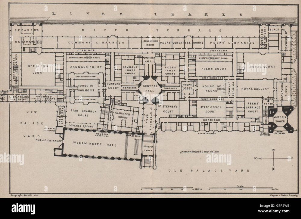 houses-of-parliament-floor-plan-palace-of-westminster-london-1905-G7R2WB.jpg