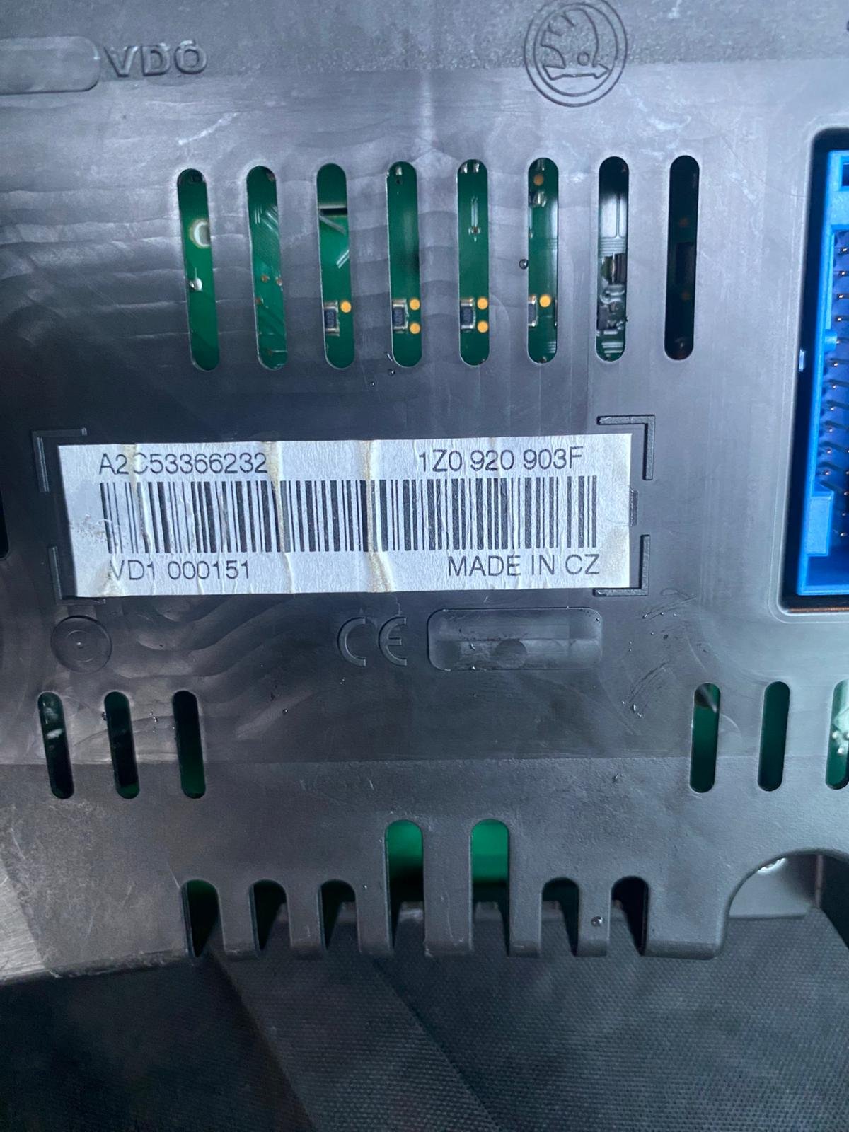 Octavia 2 2010 vrs petrol instrument cluster failure