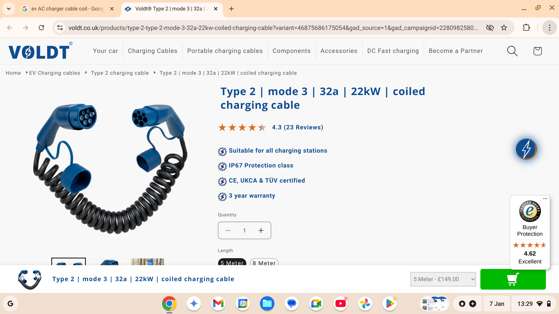 Charging cable management