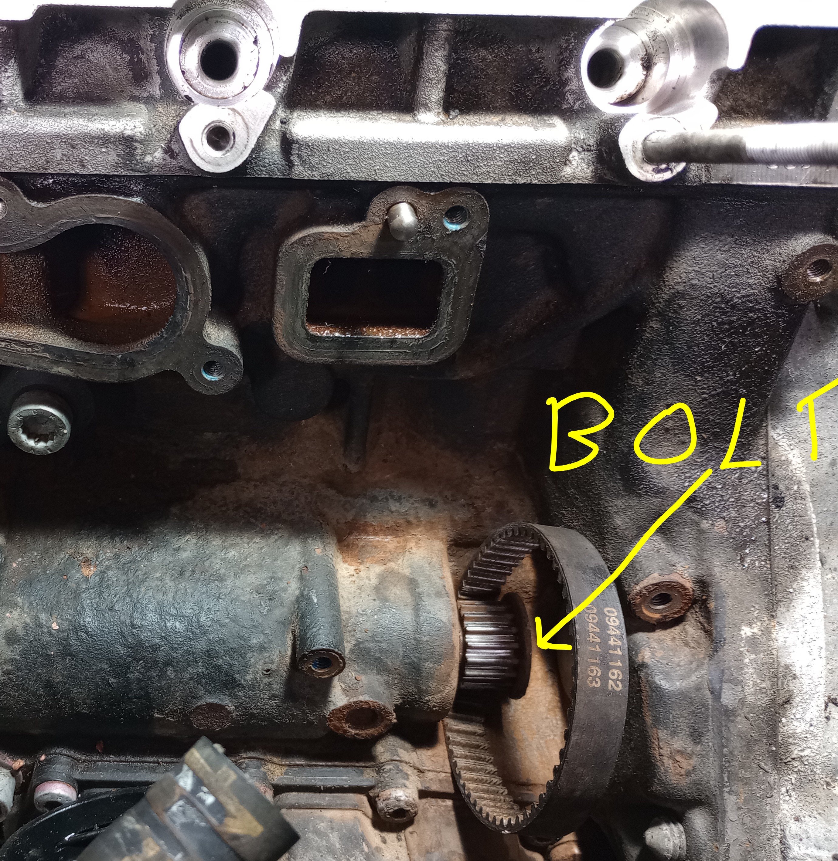 Coolant pump belt change