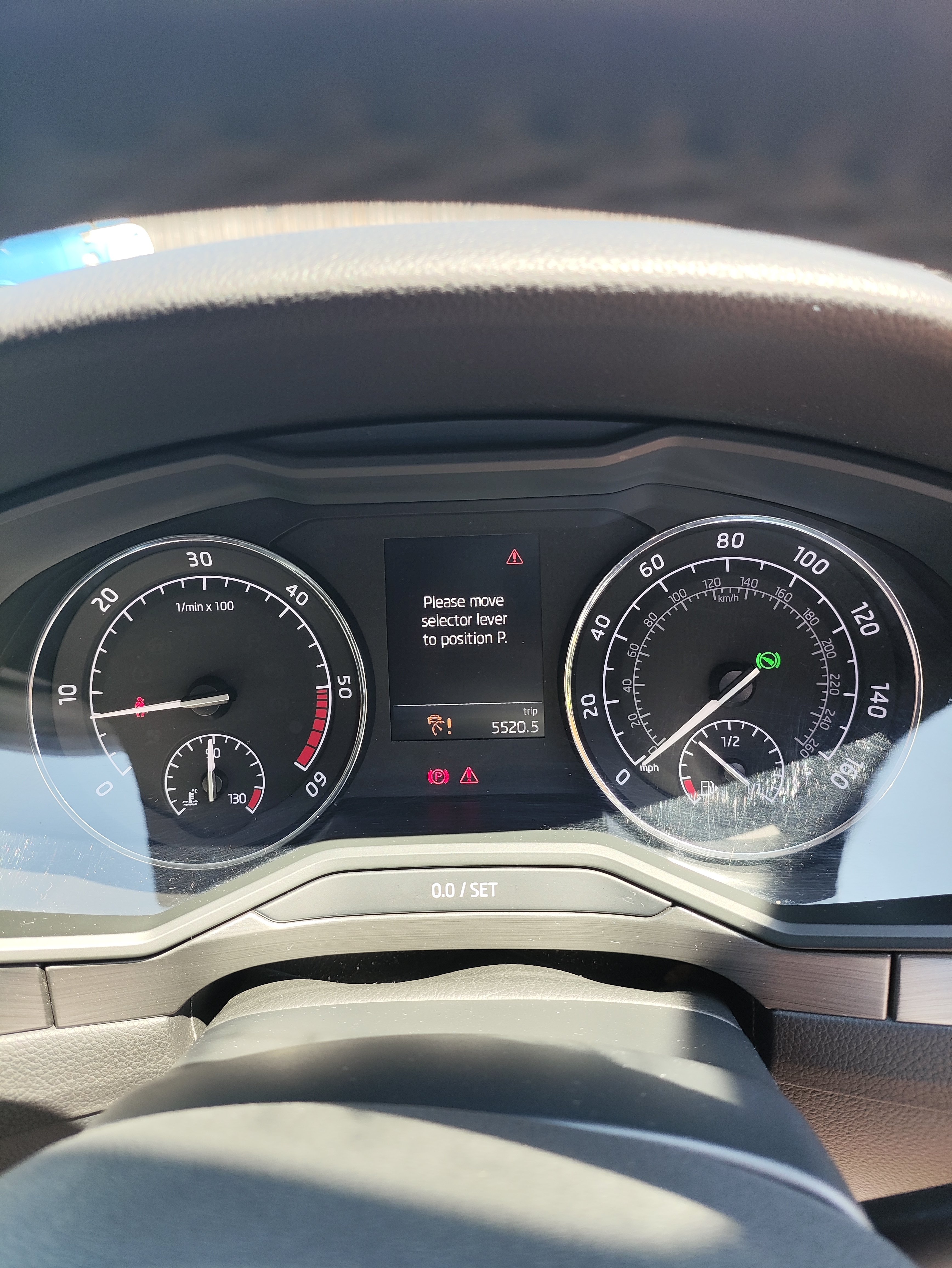 Please move selector lever to position P