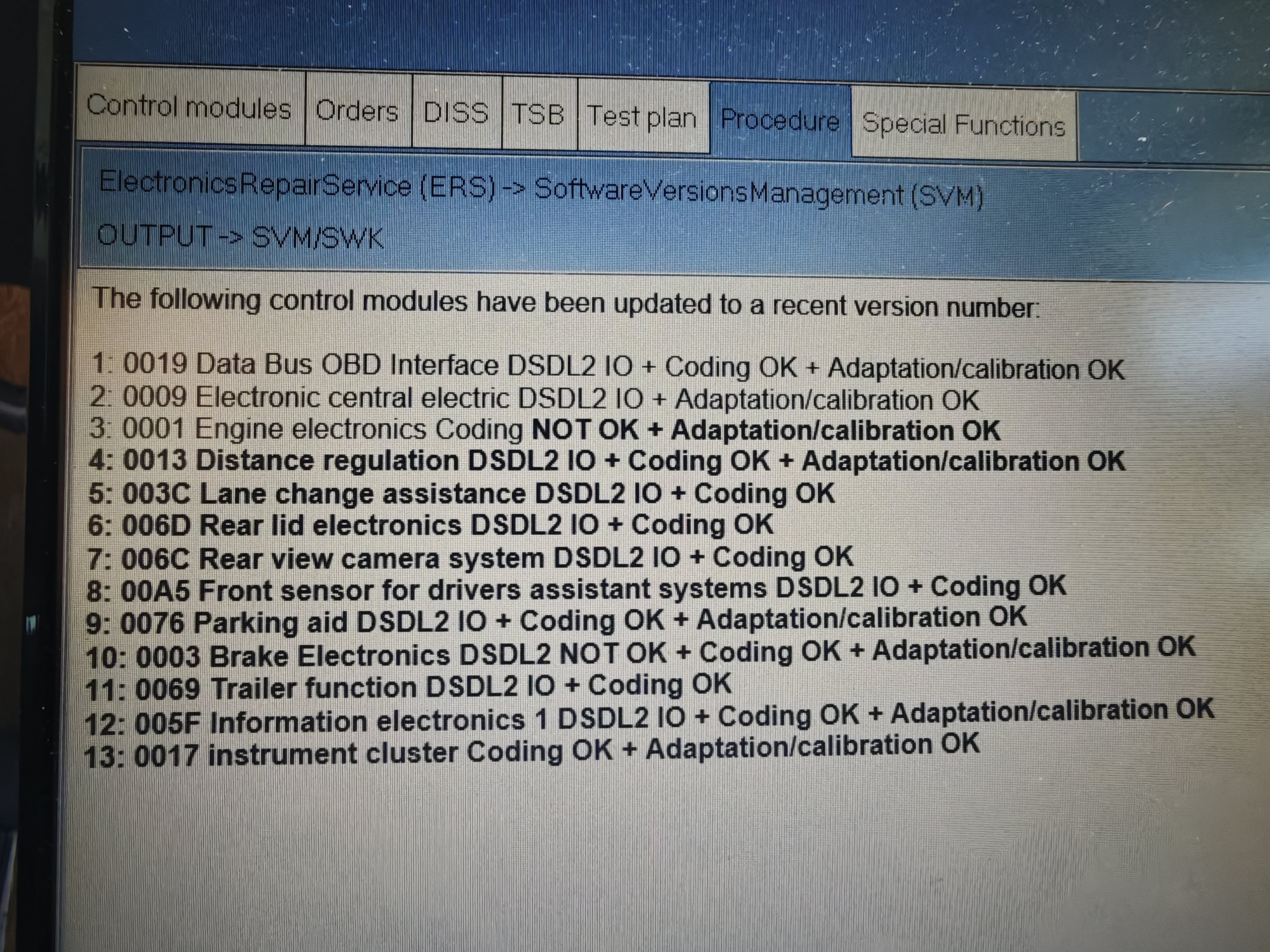 Coding towbar 2021 Octavia iV wagon (Odis/SVM)
