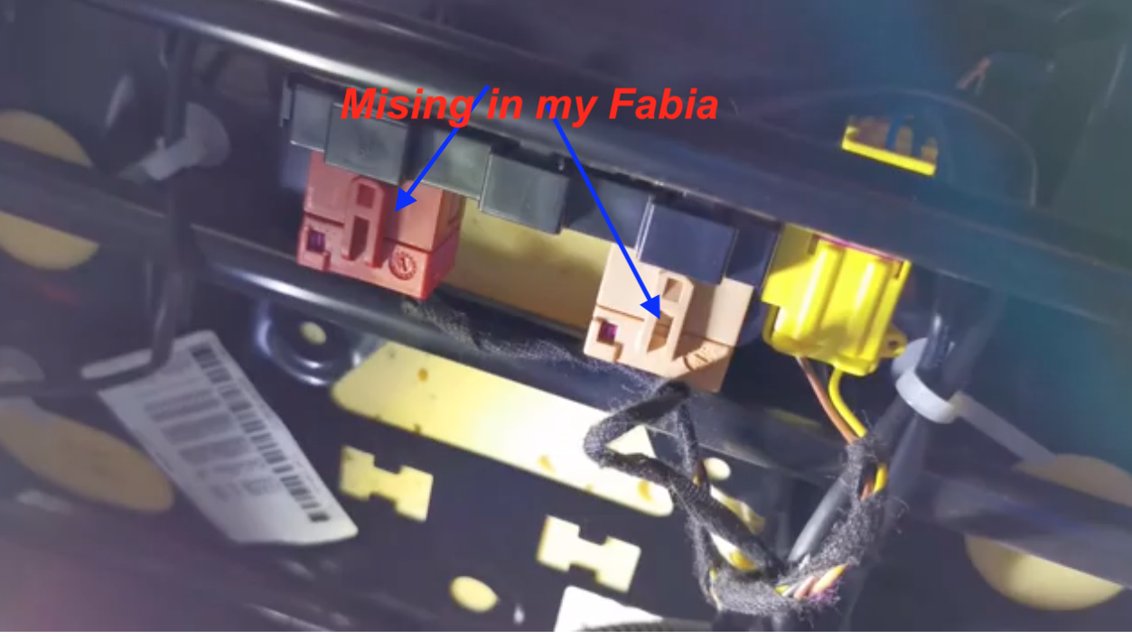 Regarding Connectors under seat