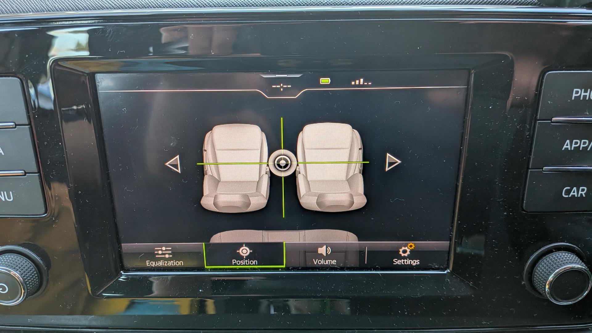 No option to Fade Speakers front to back on Infotainment