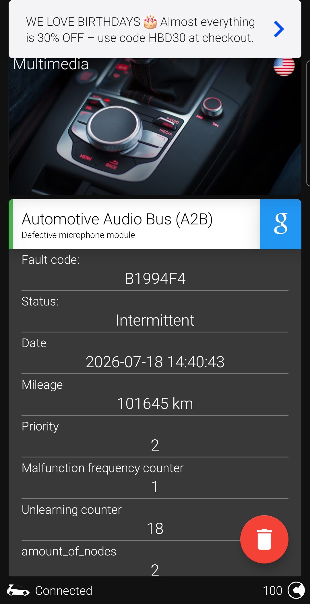MOI3 defective microfone ?