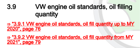 What oil spec?  2021 1.5 TSI