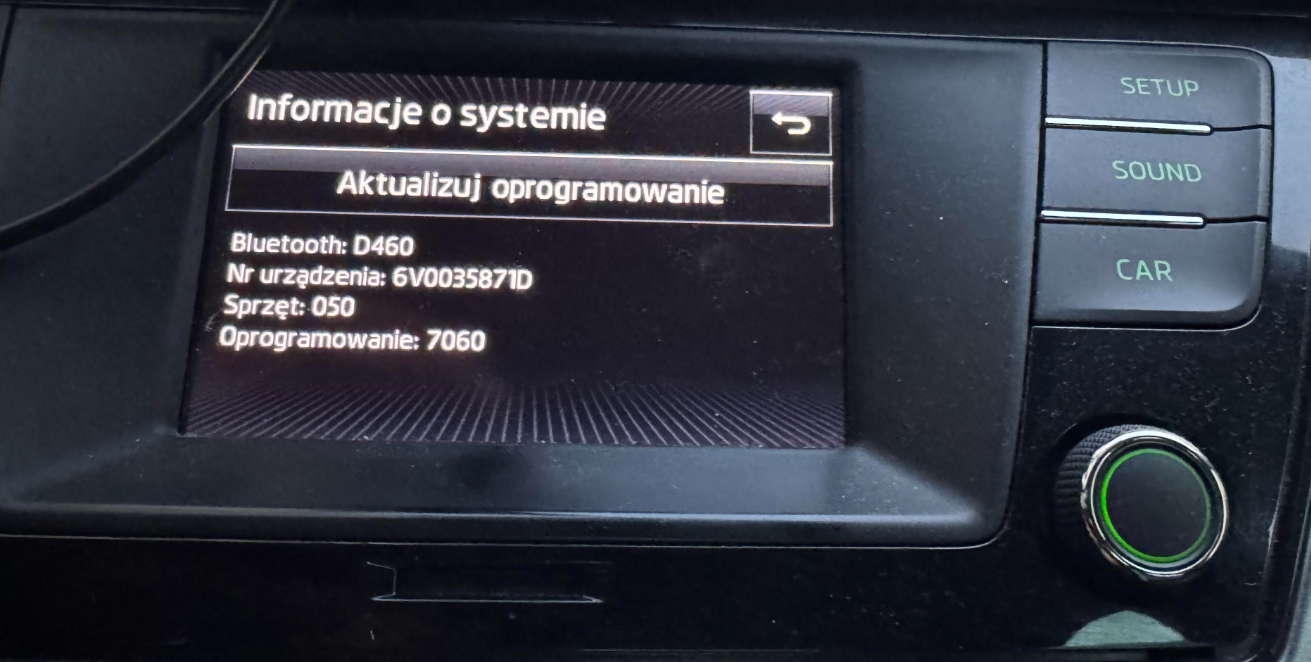 Swing to Bolero (or Amundsen) upgrade - CarPlay + rear camera - OEM only - Fabia 3 Combi NJ5