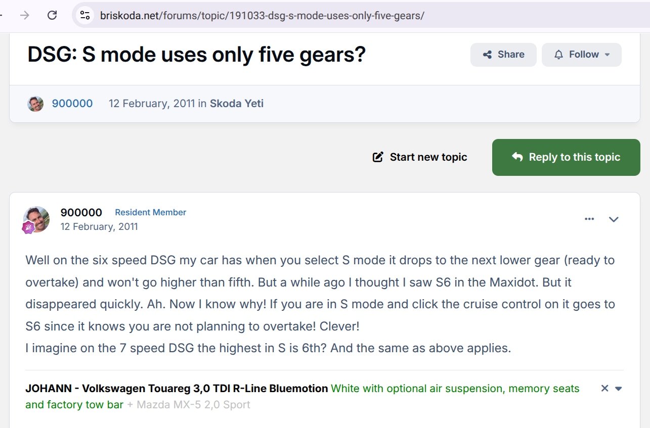 Karoq gearbox doesn't creep?
