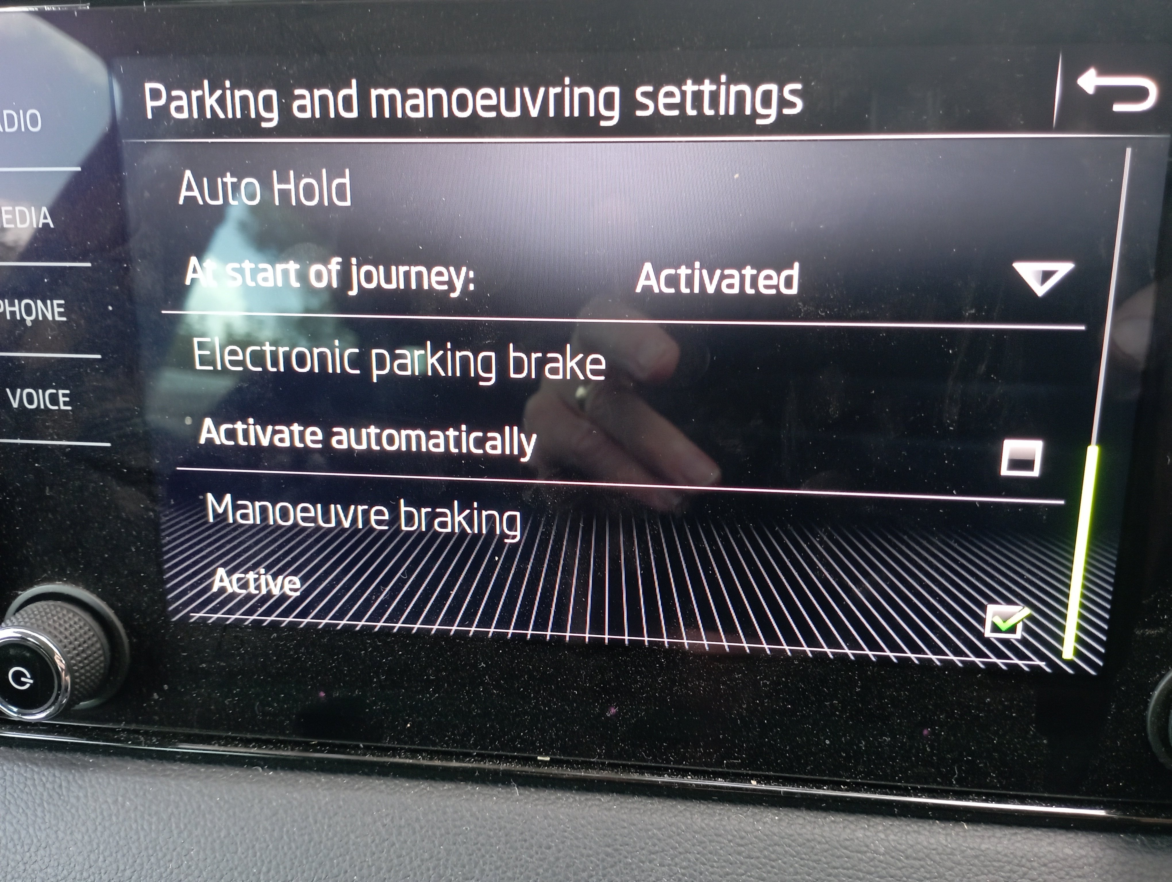 Automatic electronic handbrake