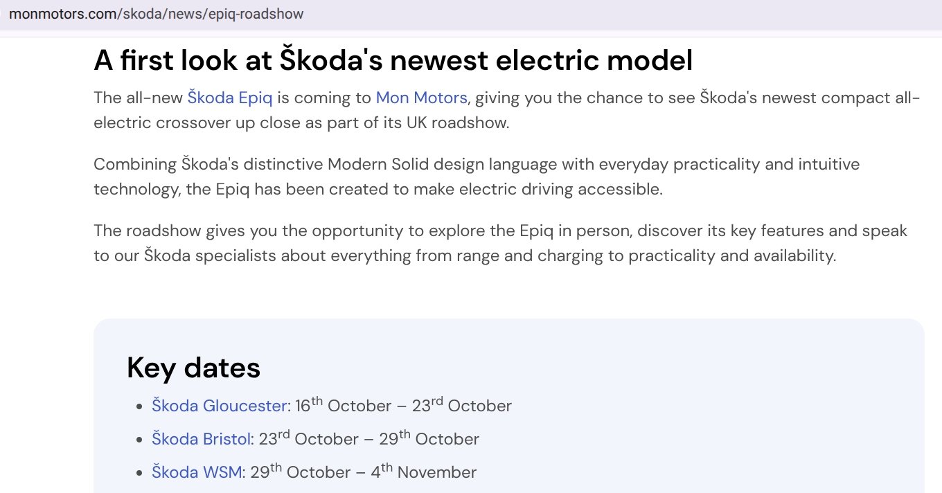 When will Epiq be in showrooms.