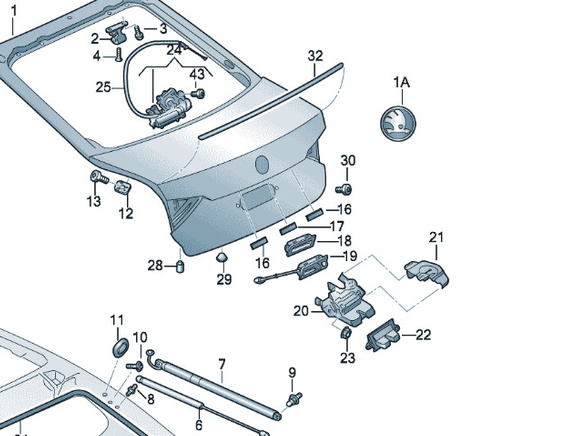 Superb Mk3 3V3 Liftback – power tailgate won't open/close – VCDS diagnosis