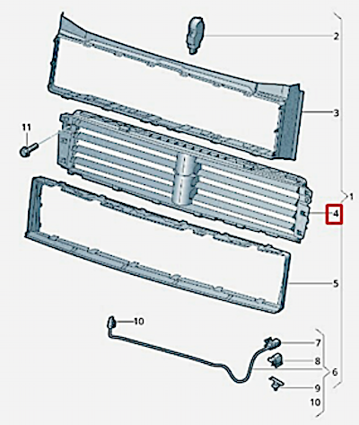 Adaptive grille ahutter